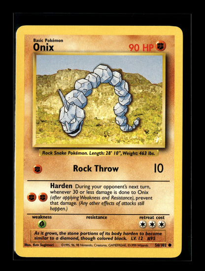 Pokemon Base Set Onix 56