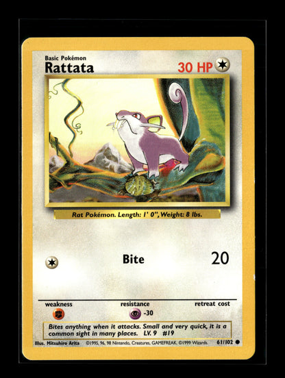 Pokemon Base Set Rattata 61
