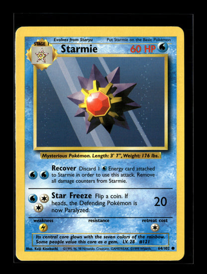 Pokemon Base Set Starmie 64