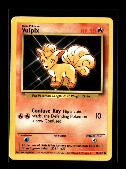 Pokemon Base Set Vulpix 68