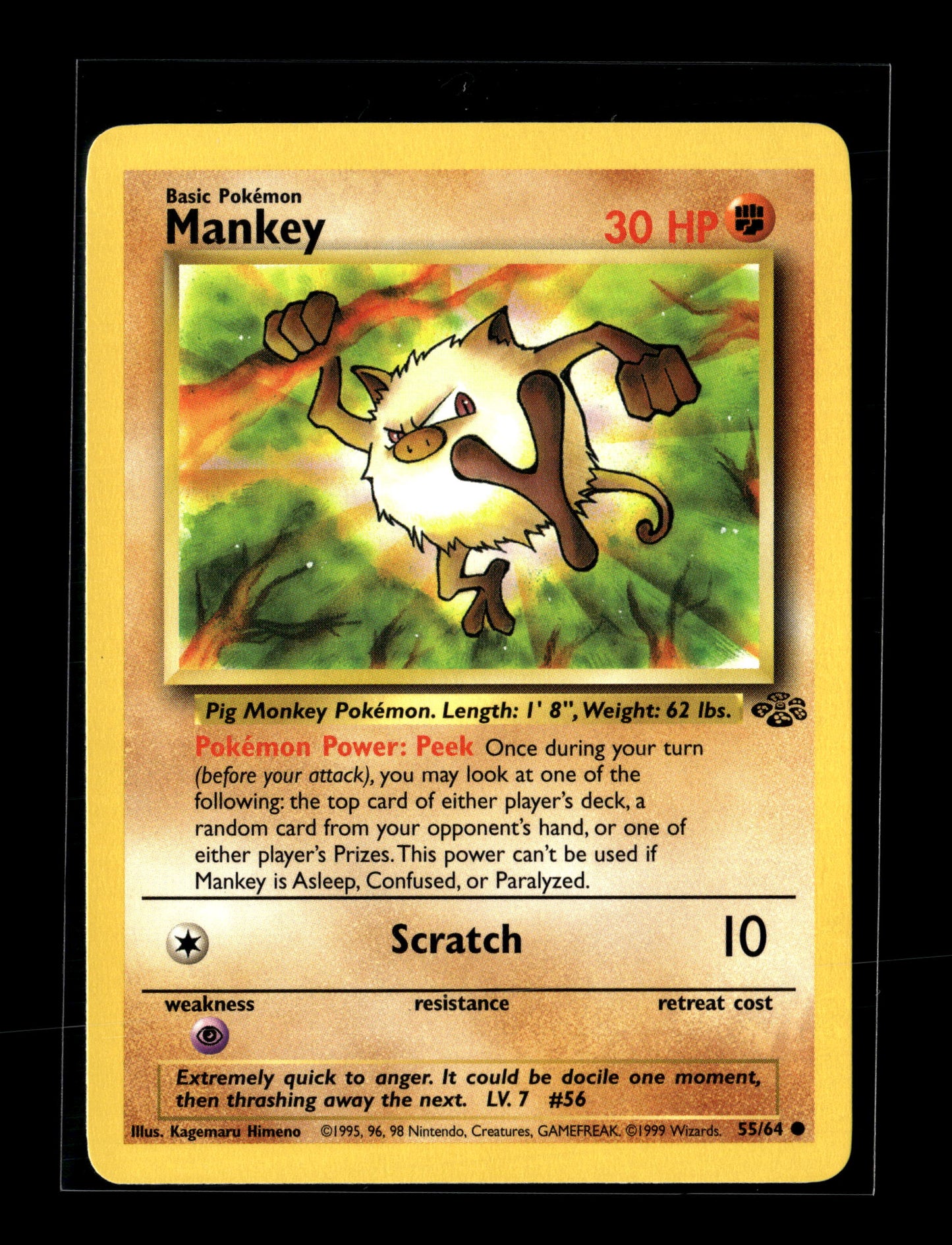 Pokemon Jungle Mankey 55