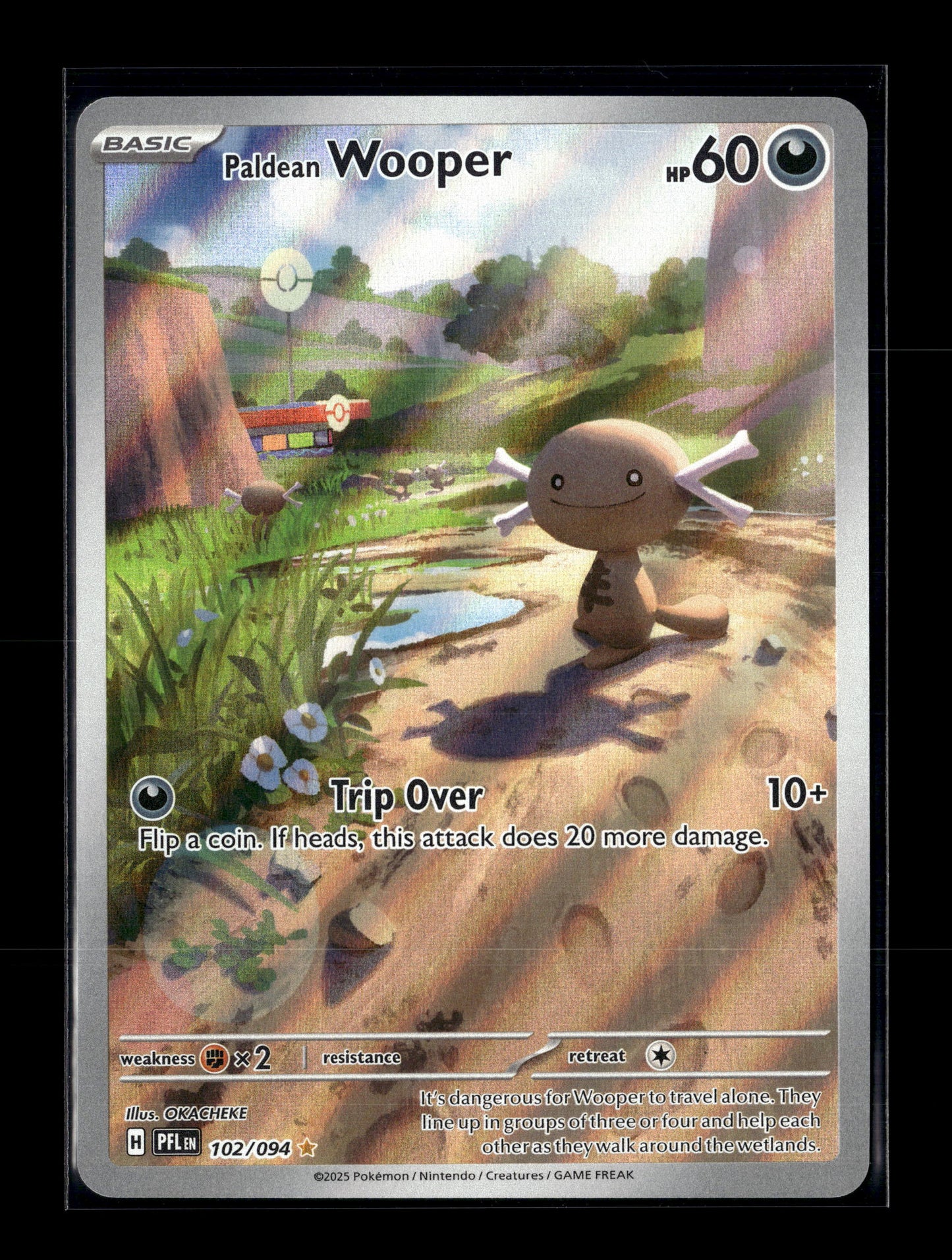 Pokemon Phantasmal Flames Paldean Wooper 102