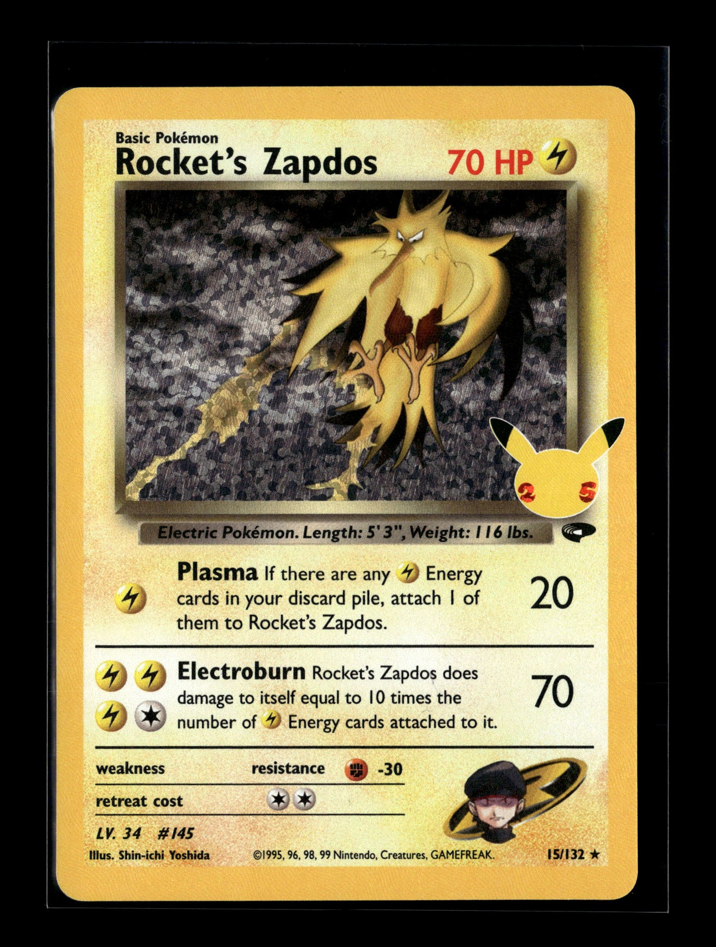 Pokemon Celebrations Rockets Zapdos 15