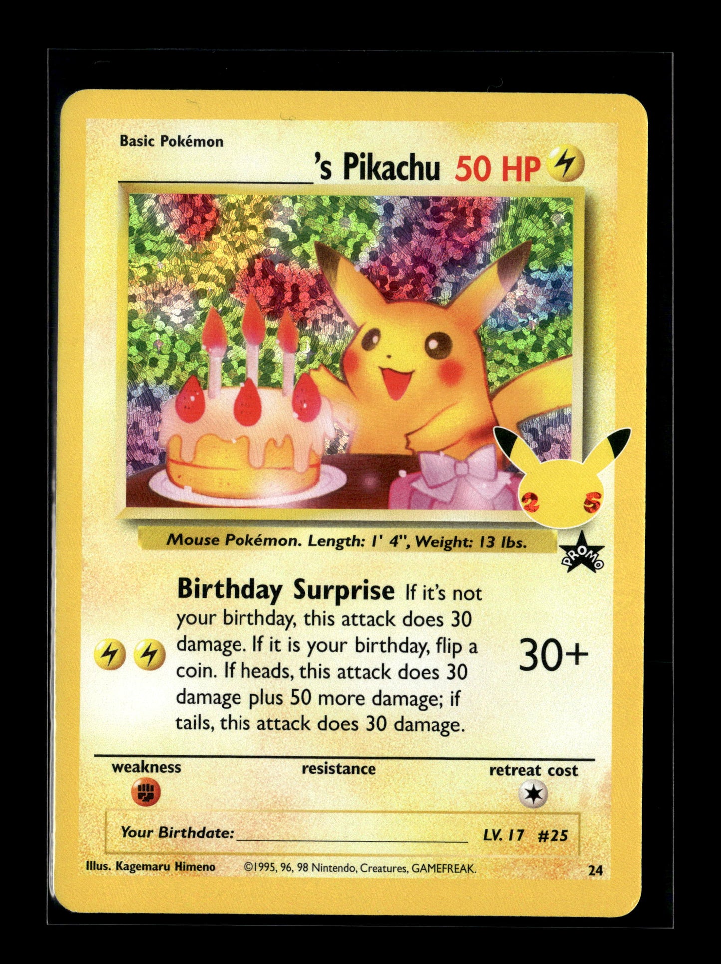 Pokemon Celebrations ______s Pikachu 24