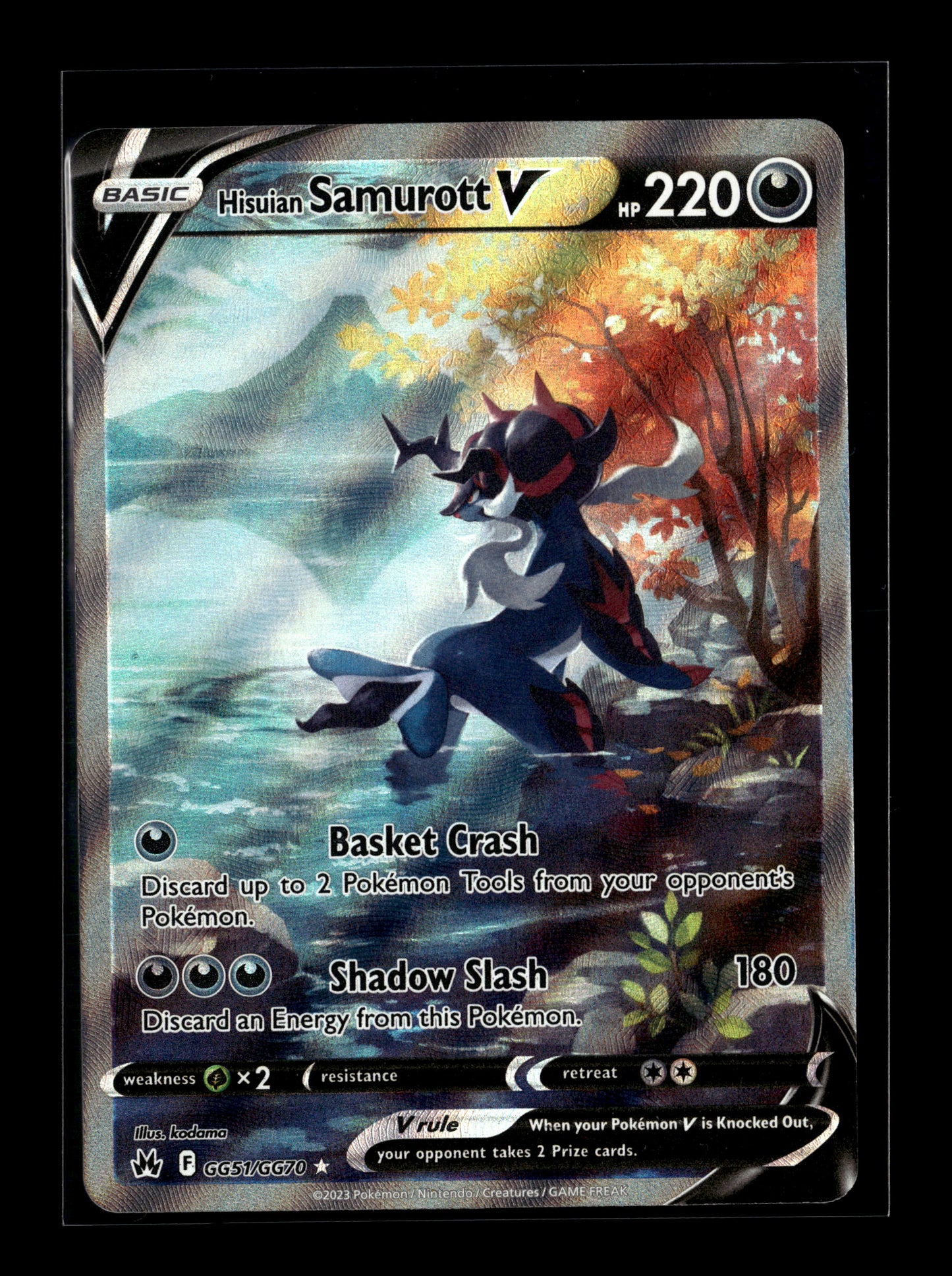 Pokemon Crown Zenith Hisuian Samurott V GG51