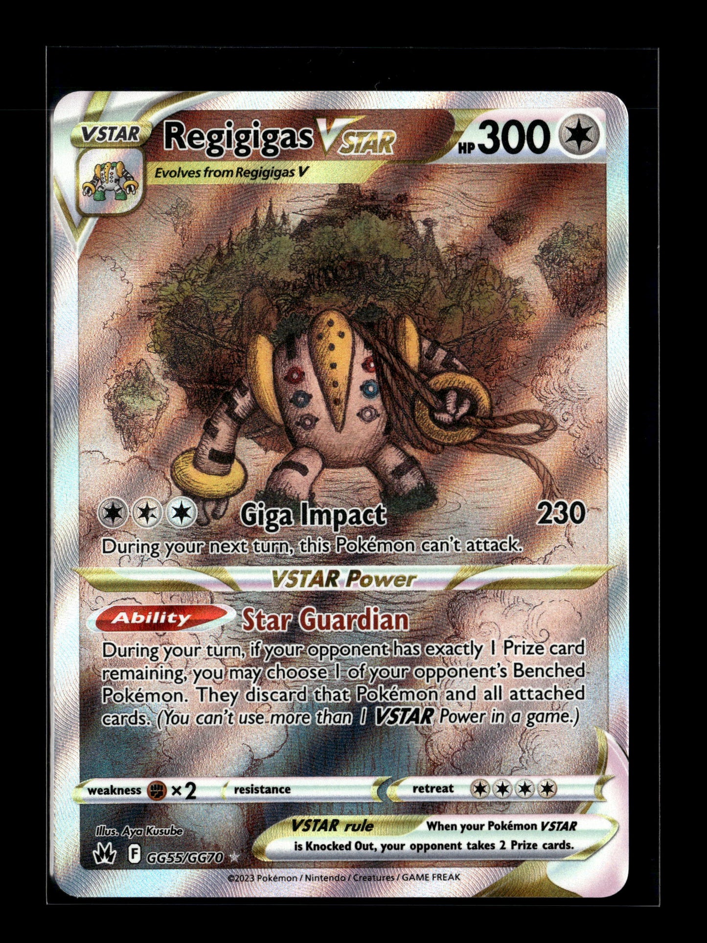 Pokemon Crown Zenith Regigigas VSTAR GG55
