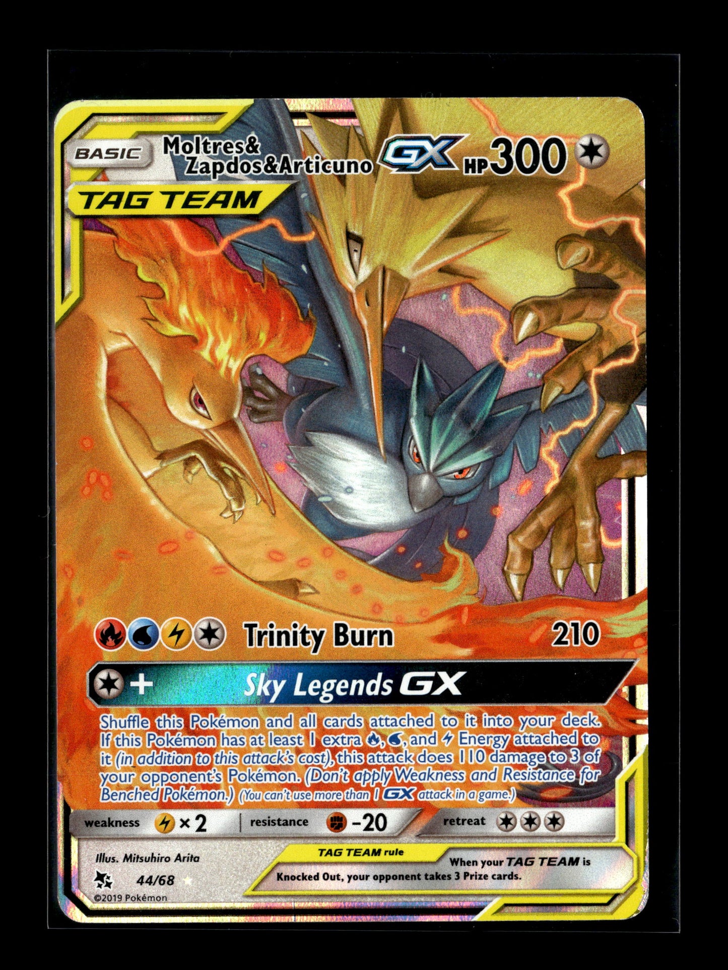 Pokemon Hidden Fates Moltres & Zapdos & Articuno GX 44