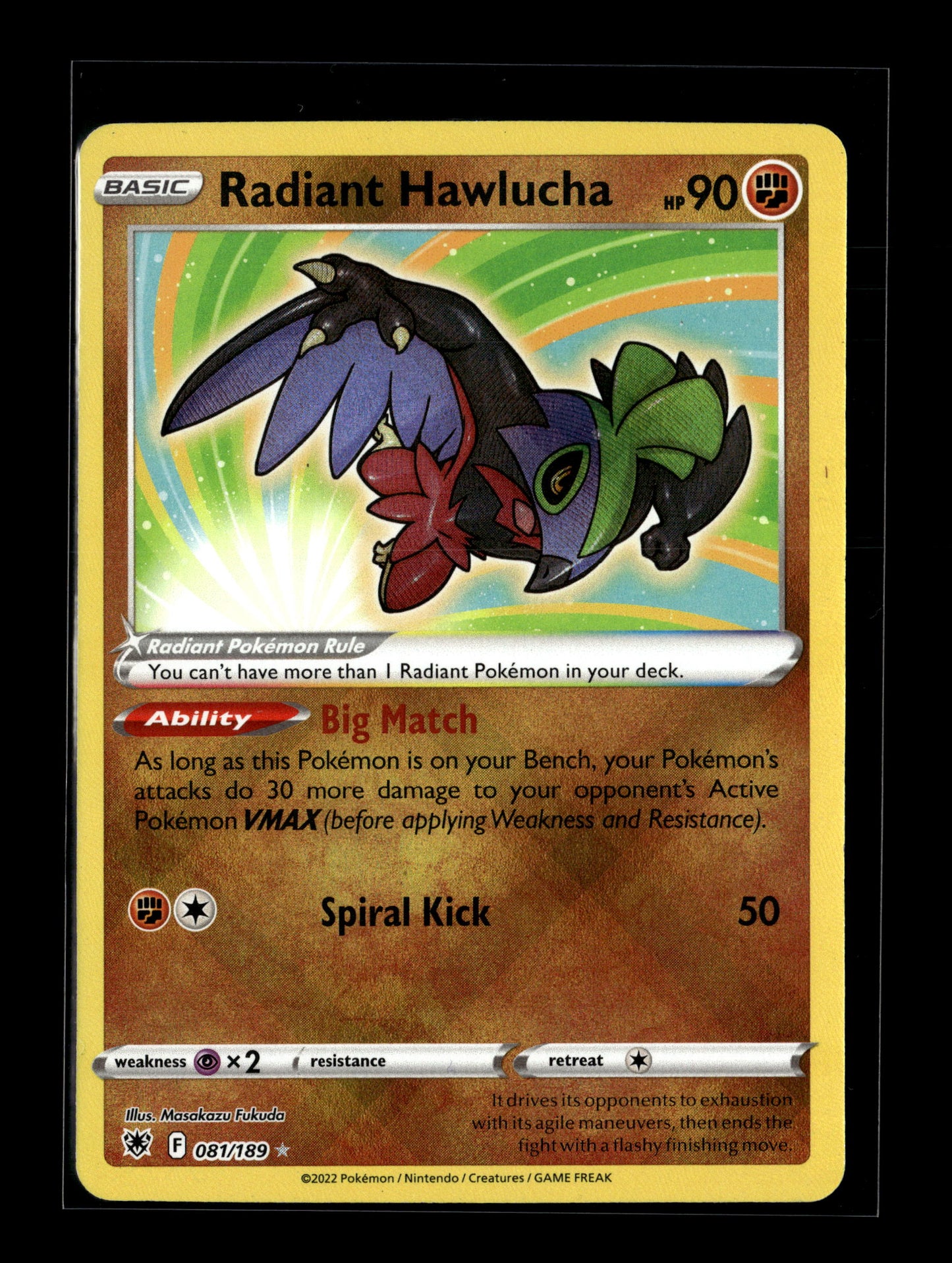 Pokemon Astral Radiance Radiant Hawlucha 81