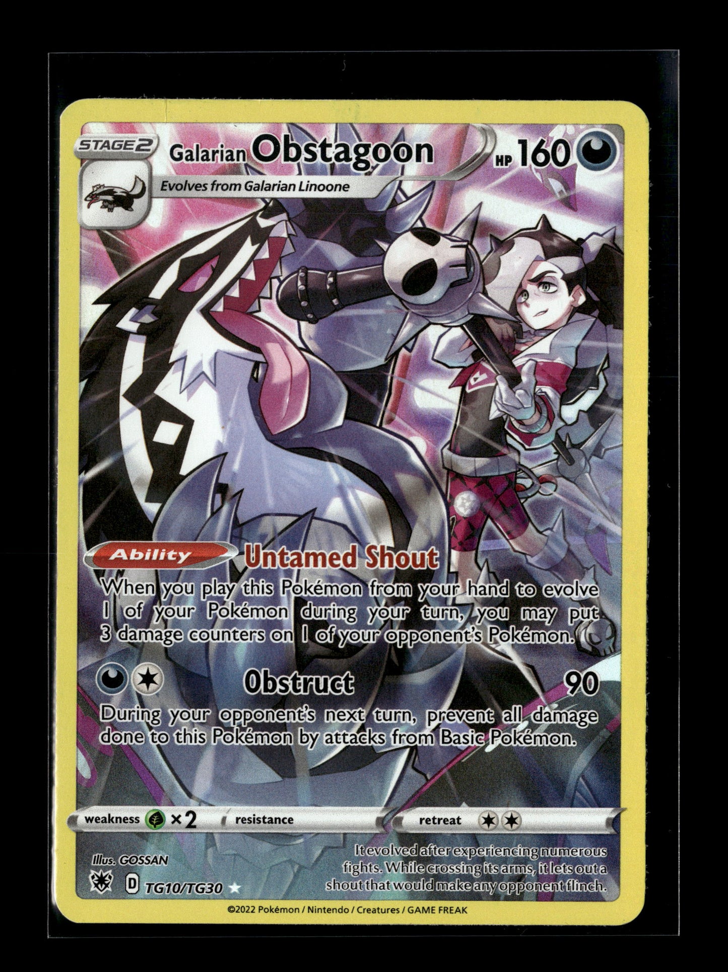 Pokemon Astral Radiance Galarian Obstagoon TG10