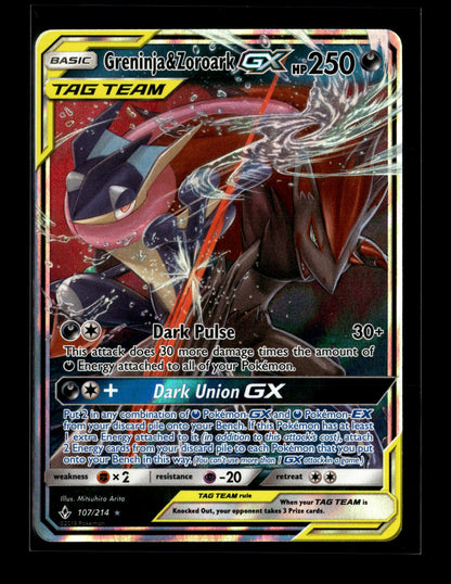 Pokemon Unbroken Bonds Greninja & Zoroark GX 107