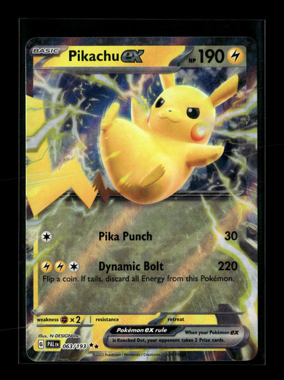 Pokemon Paldea Evolved Pikachu ex 63