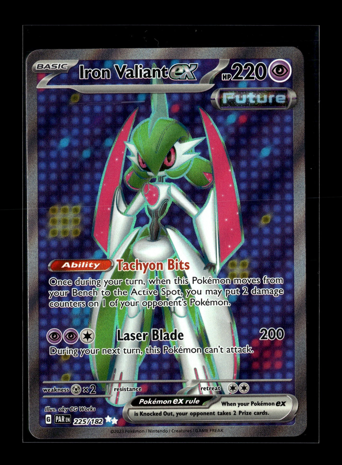 Pokemon Paradox Rift Iron Valiant ex 225