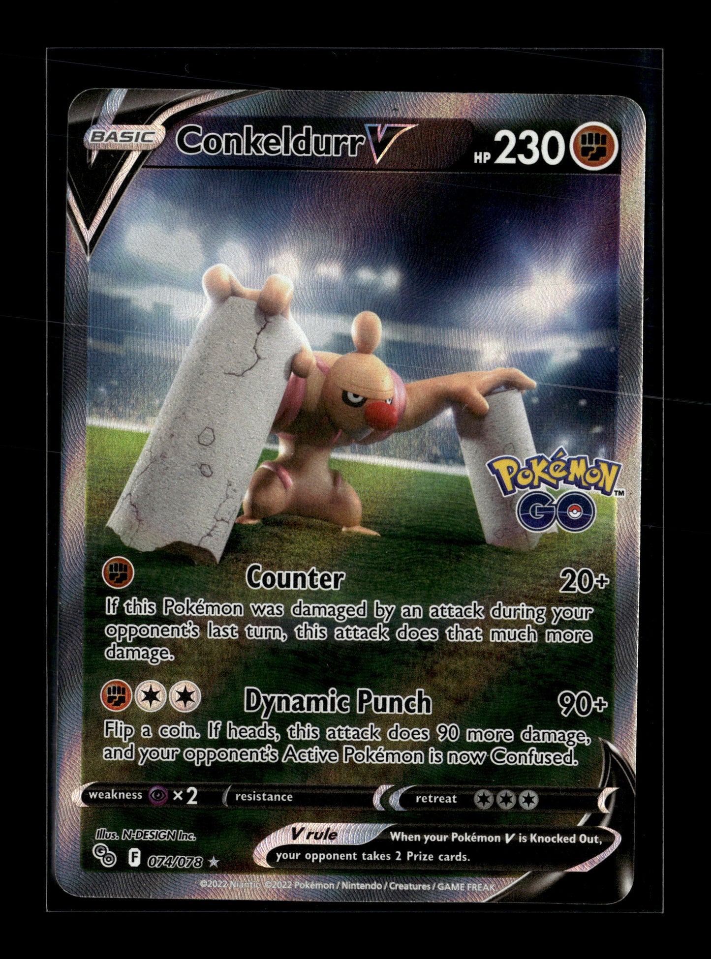 Pokemon Go Conkeldurr V 74