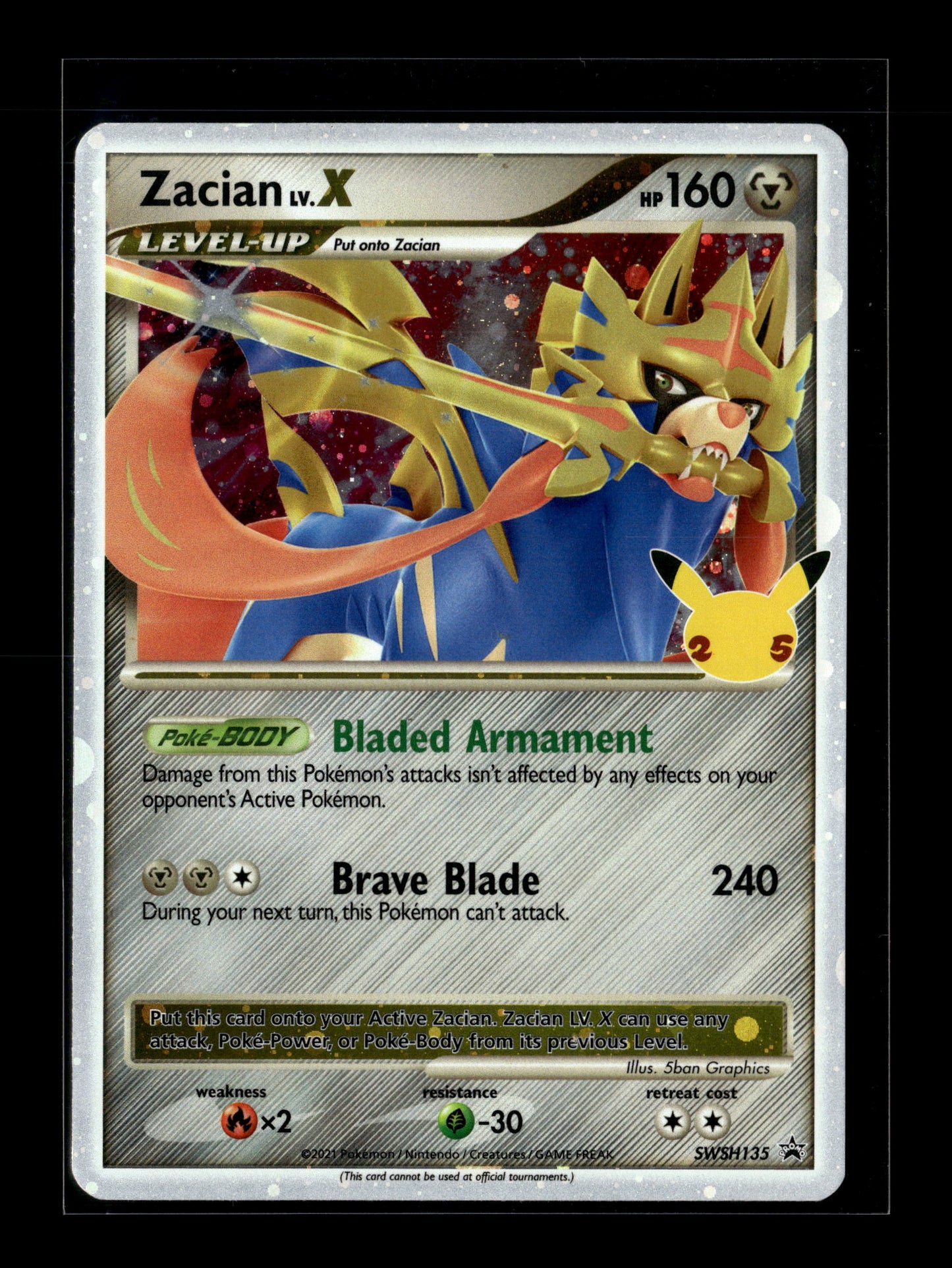 Pokemon Promo Zacian LV. X 135