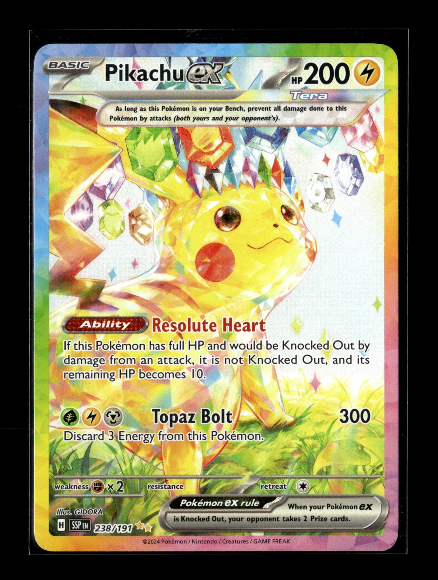 Pokemon Surging Sparks Pikachu ex 238