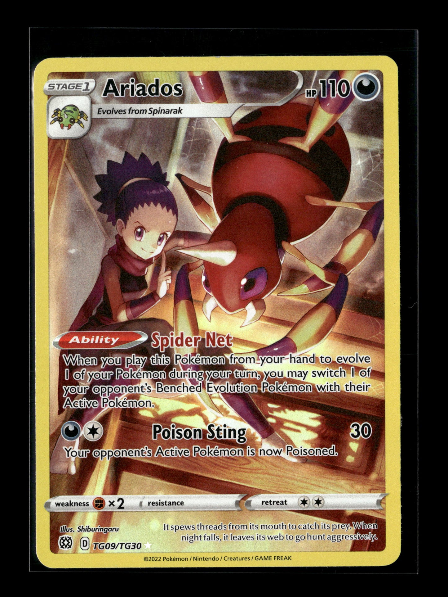 Pokemon Brilliant Stars Ariados TG09