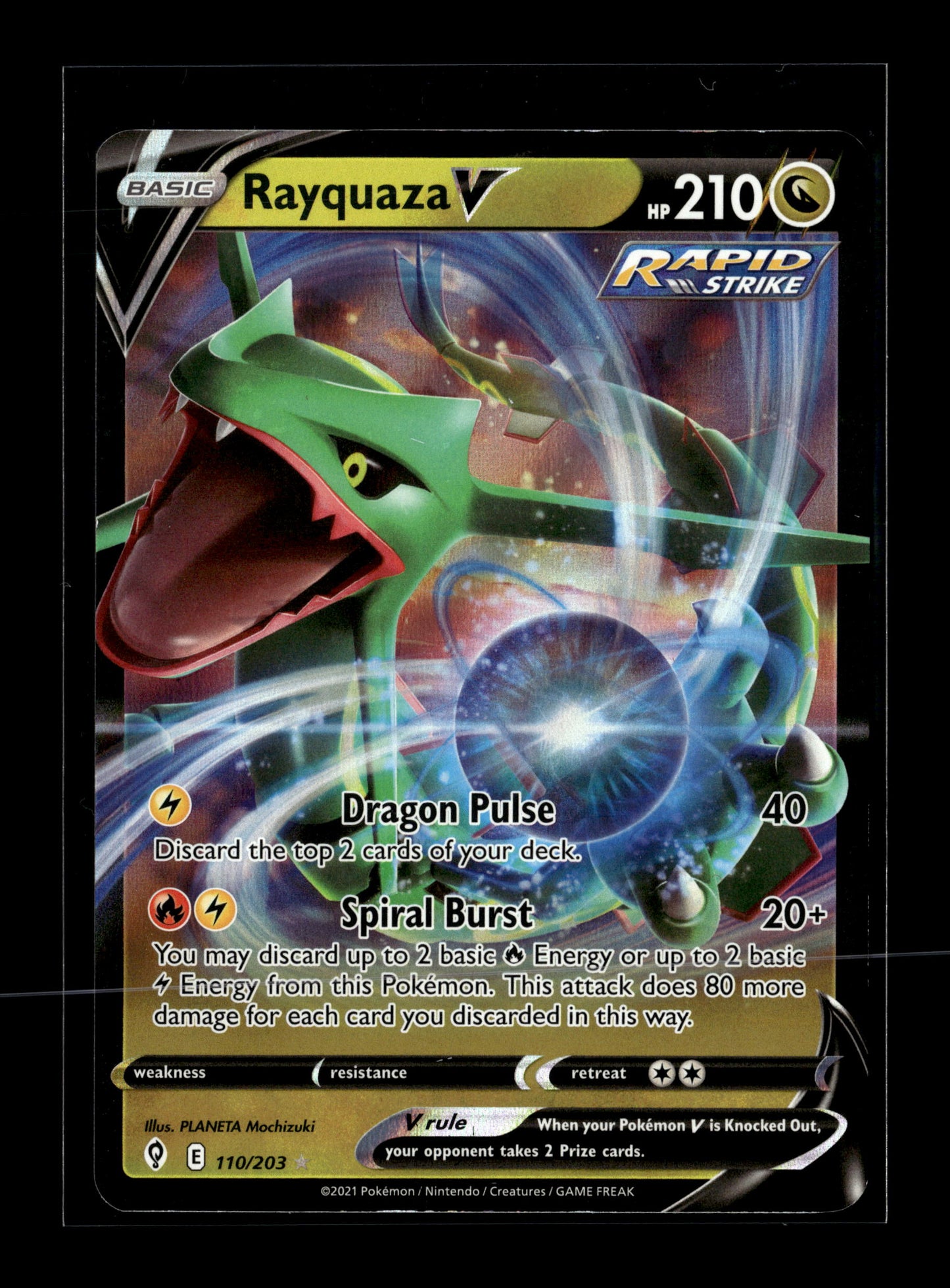 Pokemon Evolving Skies Rayquaza V 110