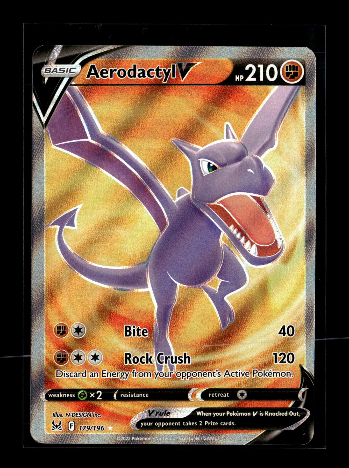 Pokemon Lost Origin Aerodactyl V 179