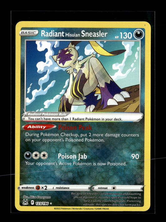 Pokemon Lost Origin Radiant Hisuian Sneasler 123
