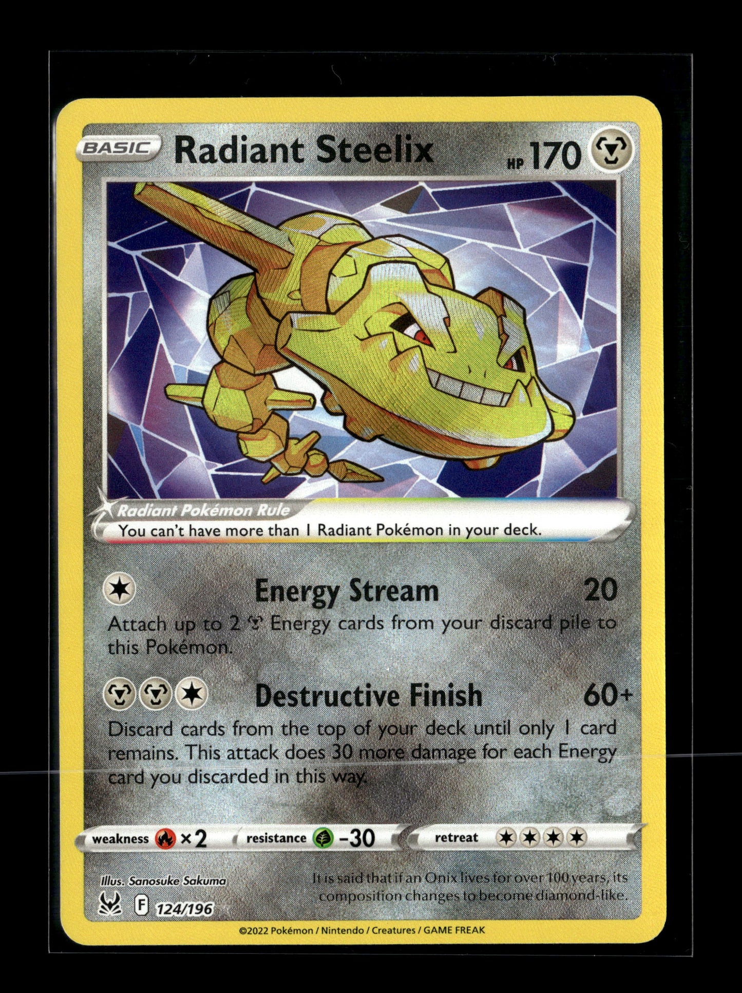 Pokemon Lost Origin Radiant Steelix 124