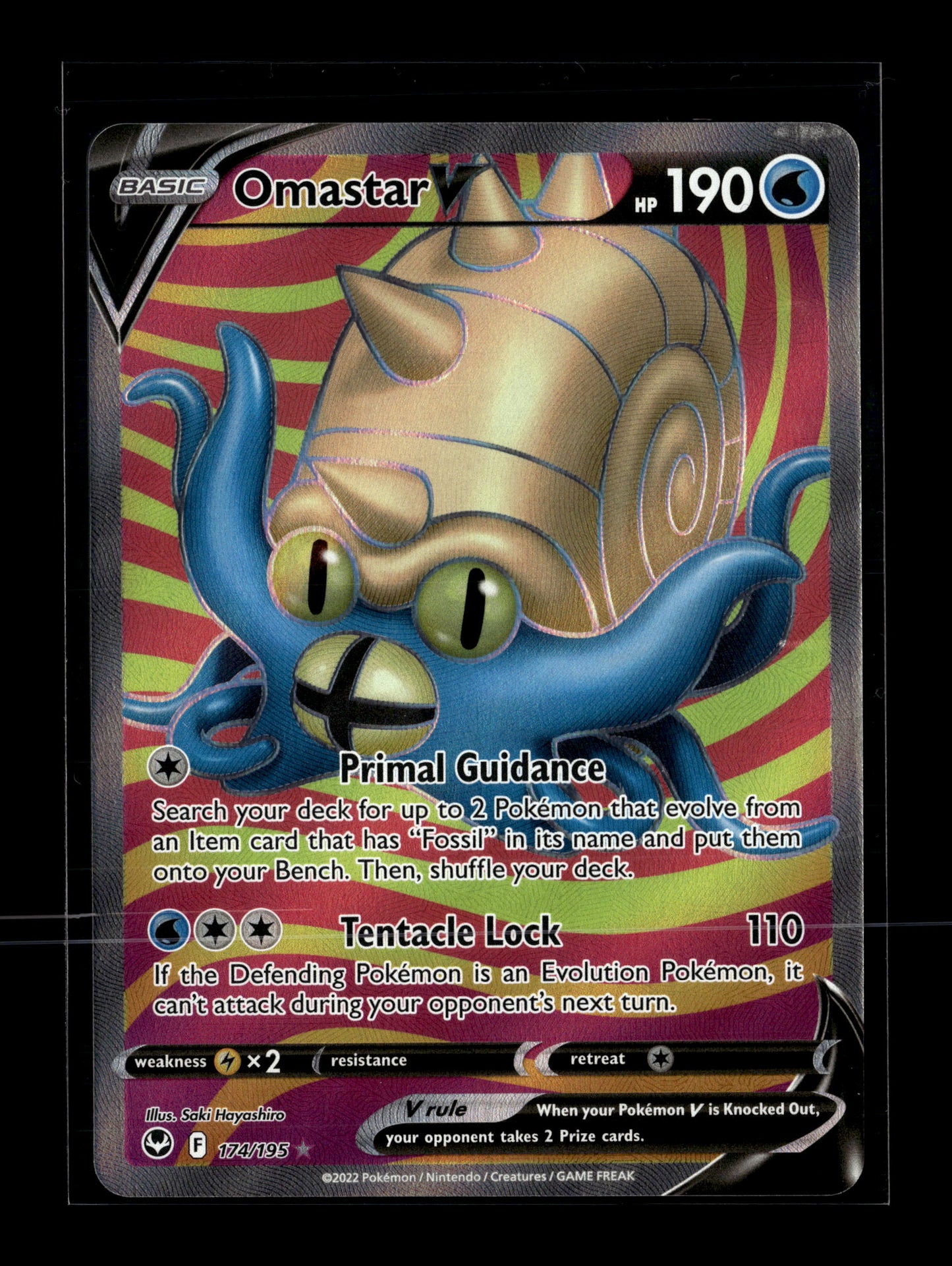 Pokemon Silver Tempest Omastar V 174
