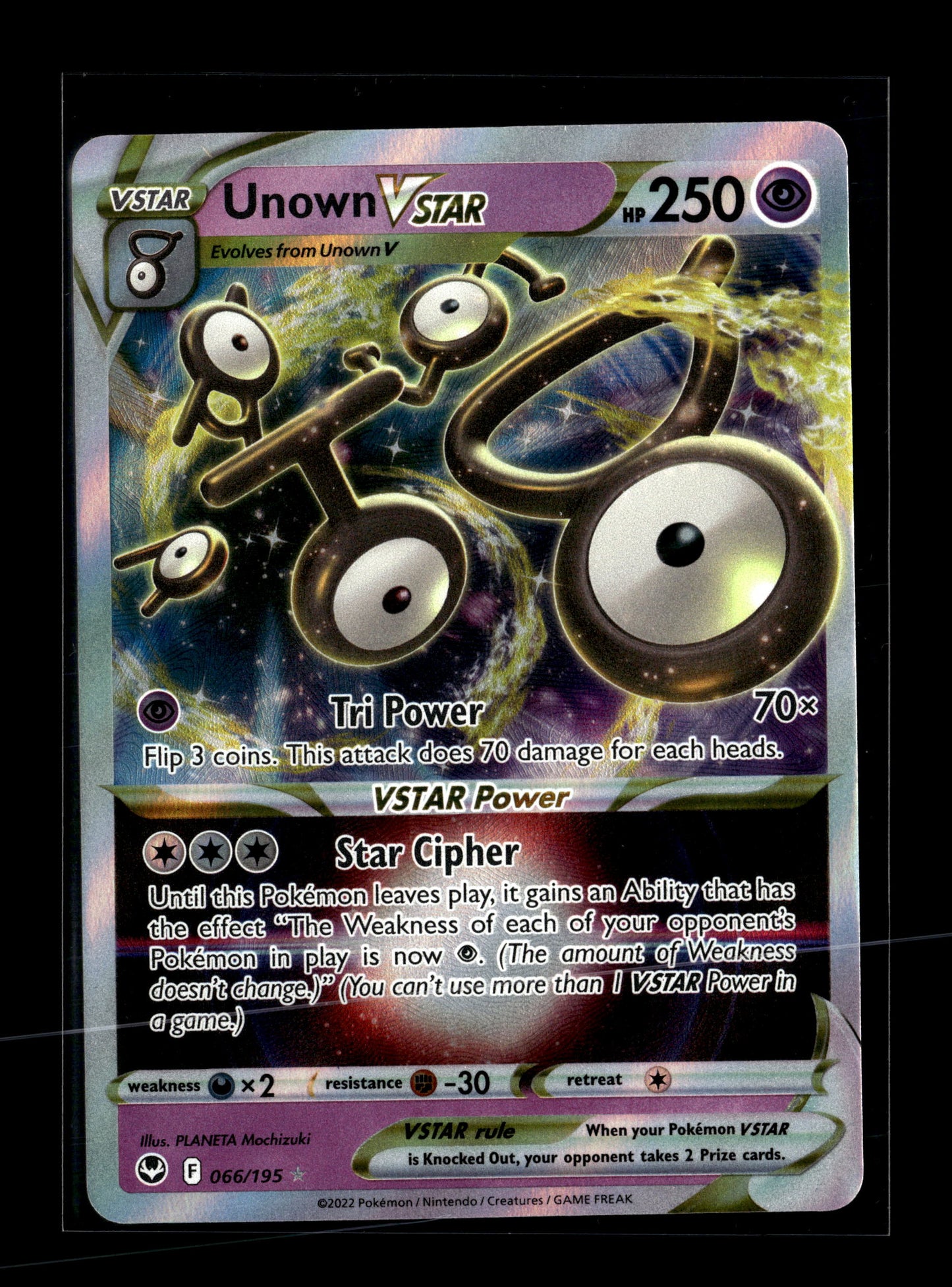 Pokemon Silver Tempest Unown VSTAR 66