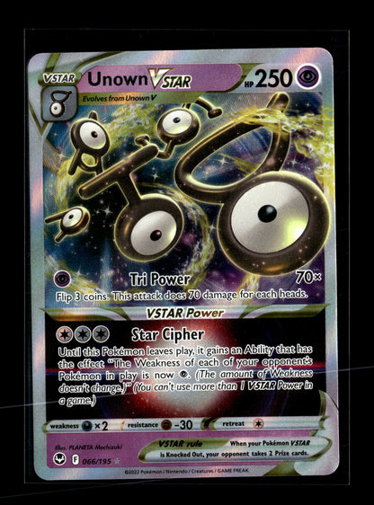 Pokemon Silver Tempest Unown VSTAR 66