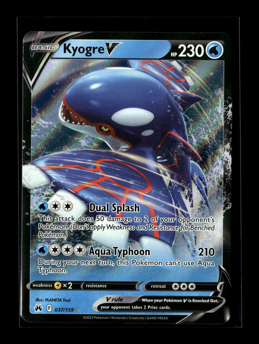 Pokemon Crown Zenith Kyogre V 37