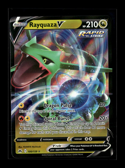 Pokemon Crown Zenith Rayquaza V 100