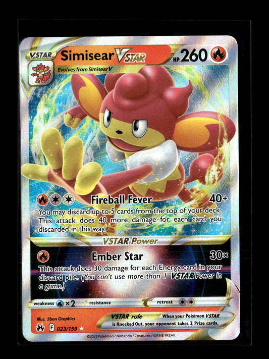 Pokemon Crown Zenith Simisear VSTAR 23