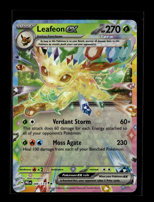 Pokemon Prismatic Evolutions Leafeon ex 6
