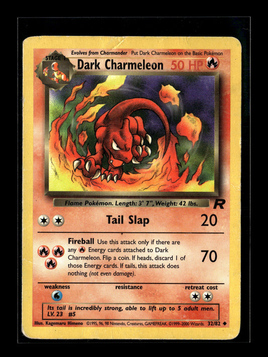 Pokemon Team Rocket Dark Charmeleon 32 - Heavily Played