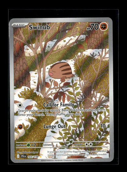 Pokemon Journey Together Swinub 165