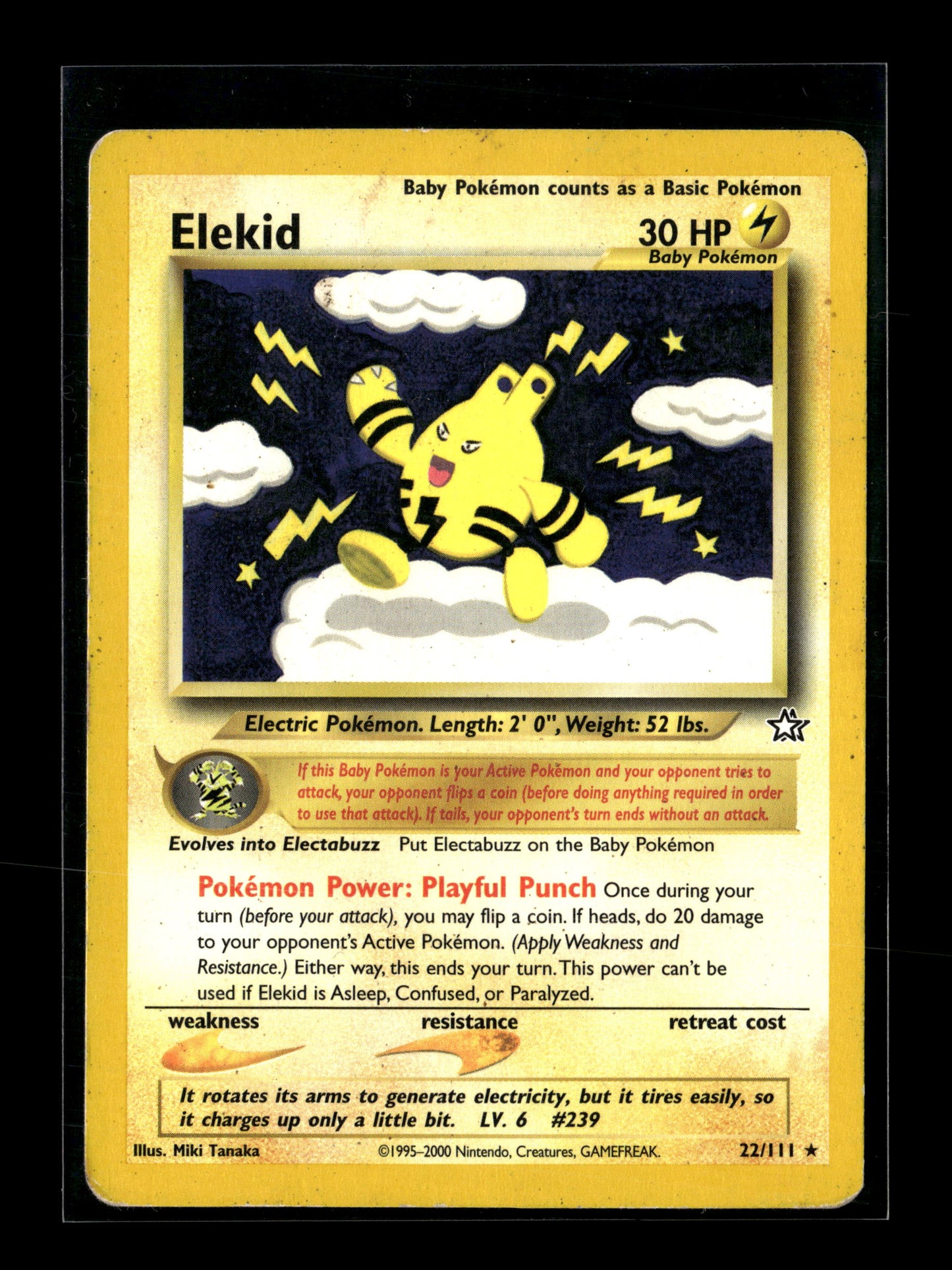 Pokemon Neo Genesis Elekid 22 - Moderately Played