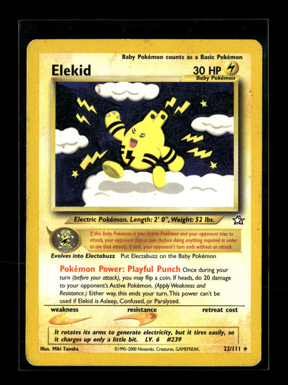 Pokemon Neo Genesis Elekid 22 - Moderately Played