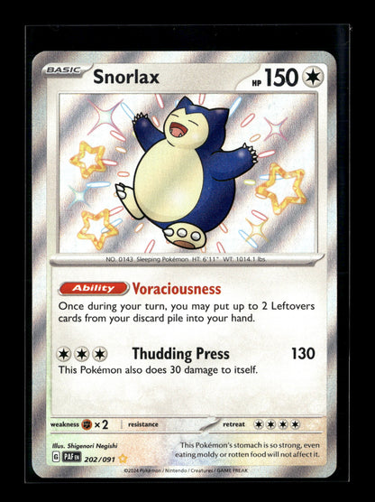 Pokemon Paldean Fates Snorlax 202