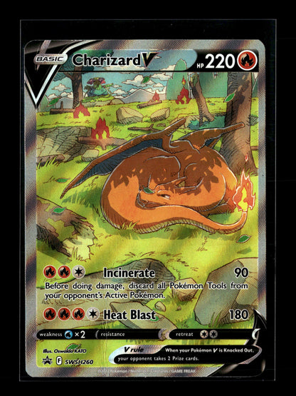Pokemon Promo Charizard V 260 - Moderately Played
