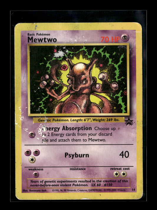 Pokemon WoTC Promo Mewtwo 14 - Damaged
