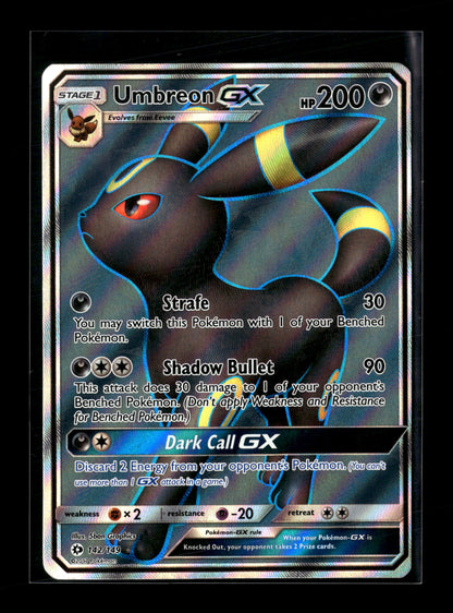Pokemon Sun & Moon Base Set Umbreon GX 142 - Lightly Played
