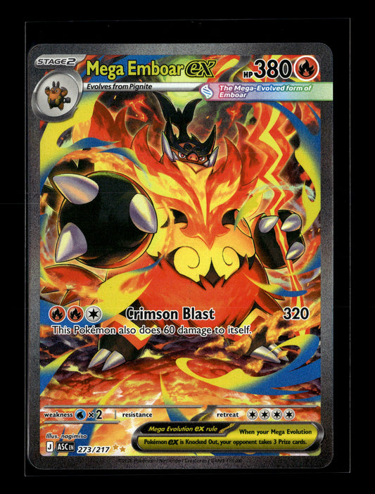 Pokemon Ascended Heroes Mega Emboar ex 273