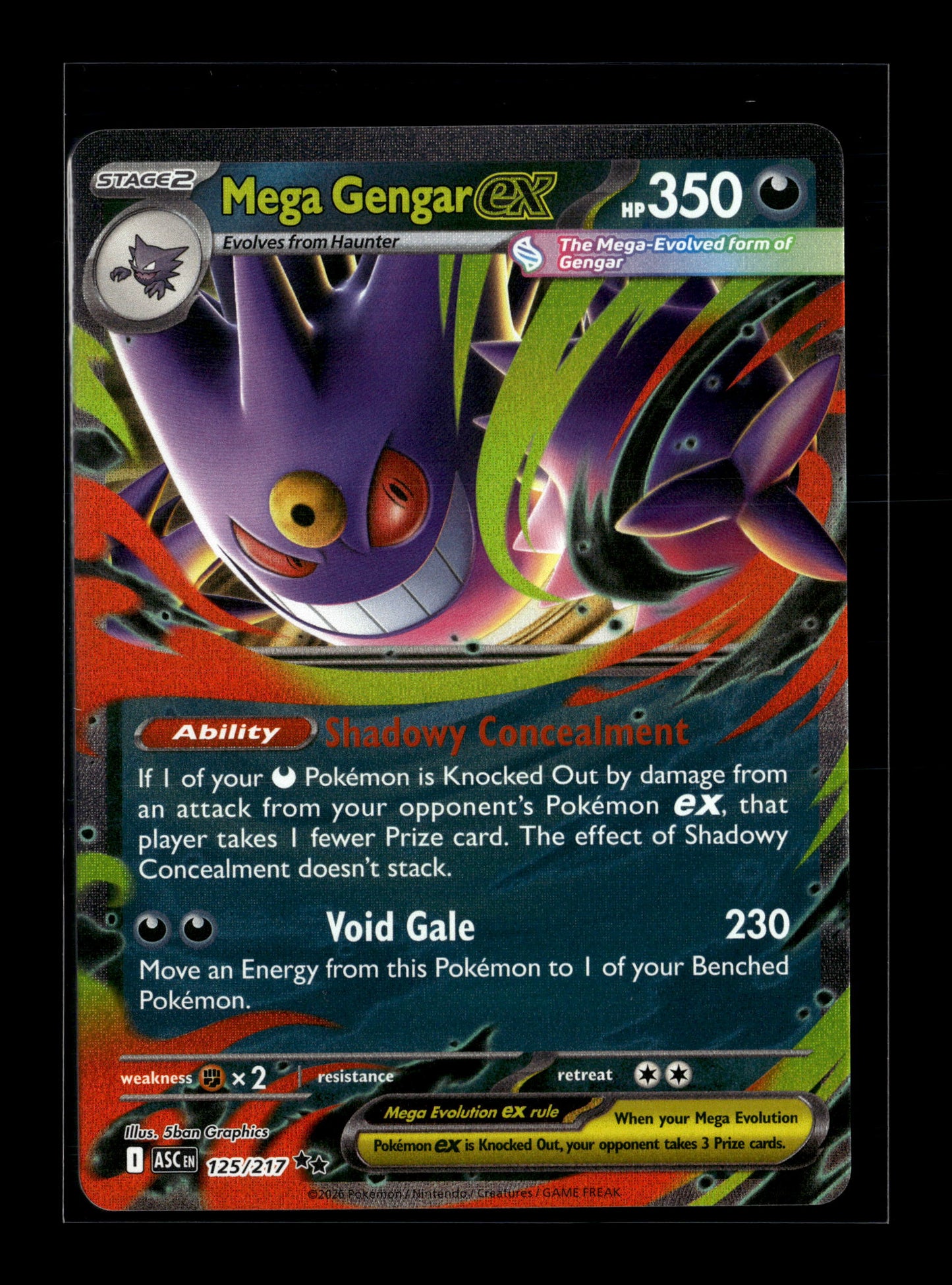 Pokemon Ascended Heroes Mega Gengar ex 125