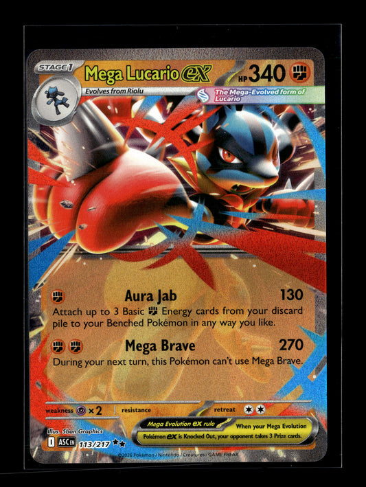 Pokemon Ascended Heroes Mega Lucario ex 113