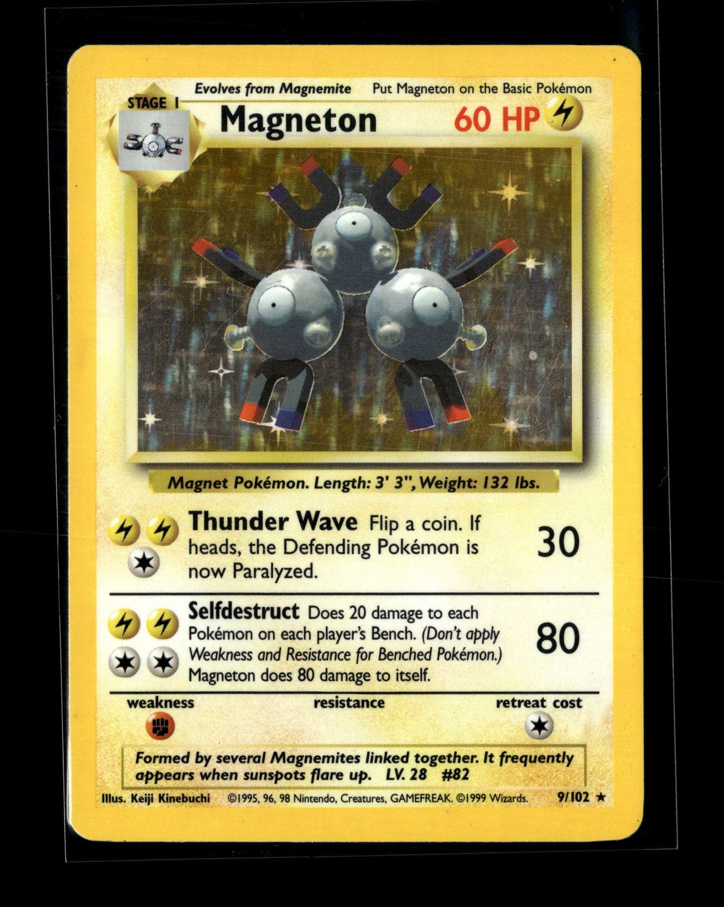 Pokemon Base Set Magneton 9 - Lightly Played