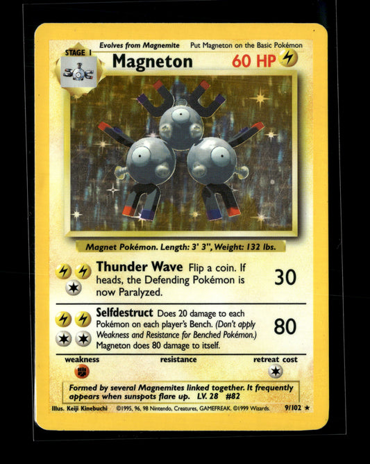 Pokemon Base Set Magneton 9 - Lightly Played