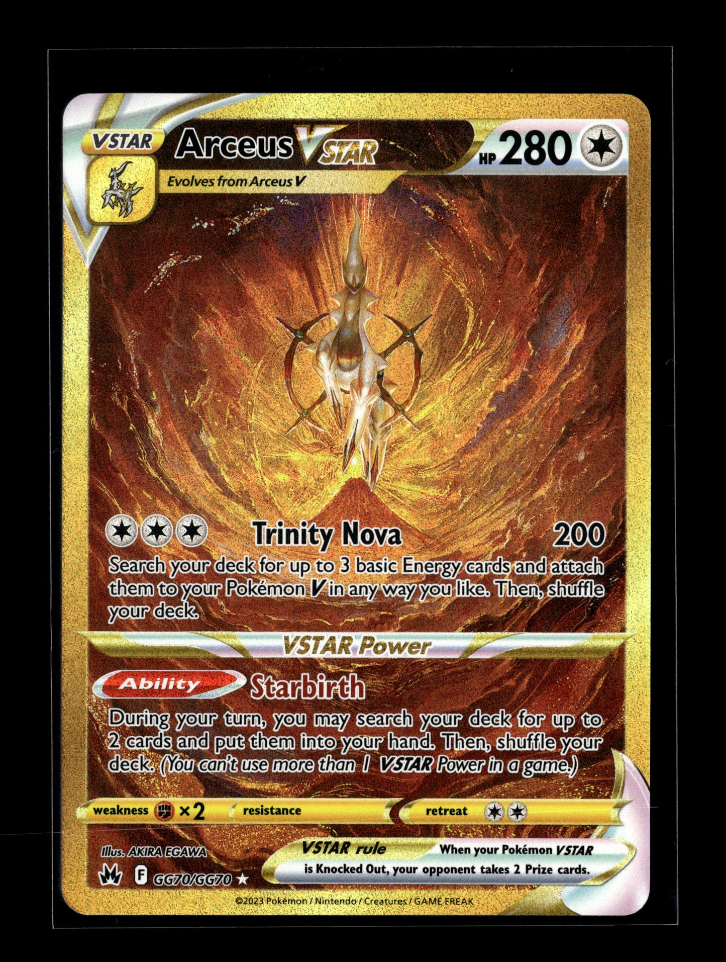 Pokemon Crown Zenith Arceus VSTAR GG70