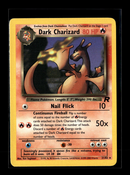 Pokemon Team Rocket Dark Charizard 21 - Lightly Played