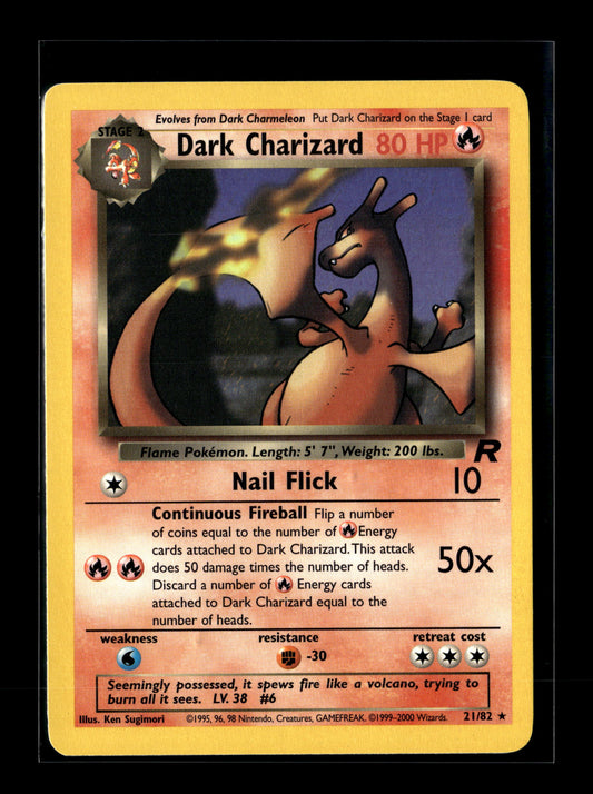 Pokemon Team Rocket Dark Charizard 21 - Lightly Played