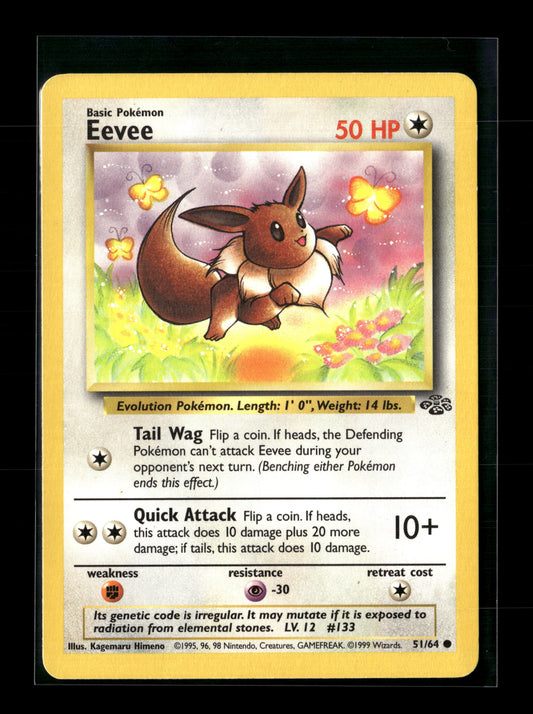 Pokemon Jungle Eevee 51 - Moderately Played