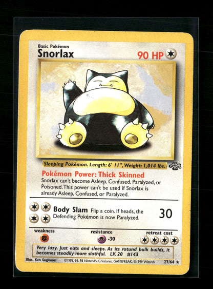 Pokemon Jungle Snorlax 27 - Moderately Played