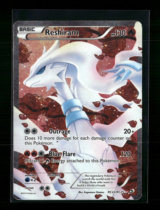 Pokemon Legendary Treasures: Radiant Collections Reshiram RC22 - Heavily Played